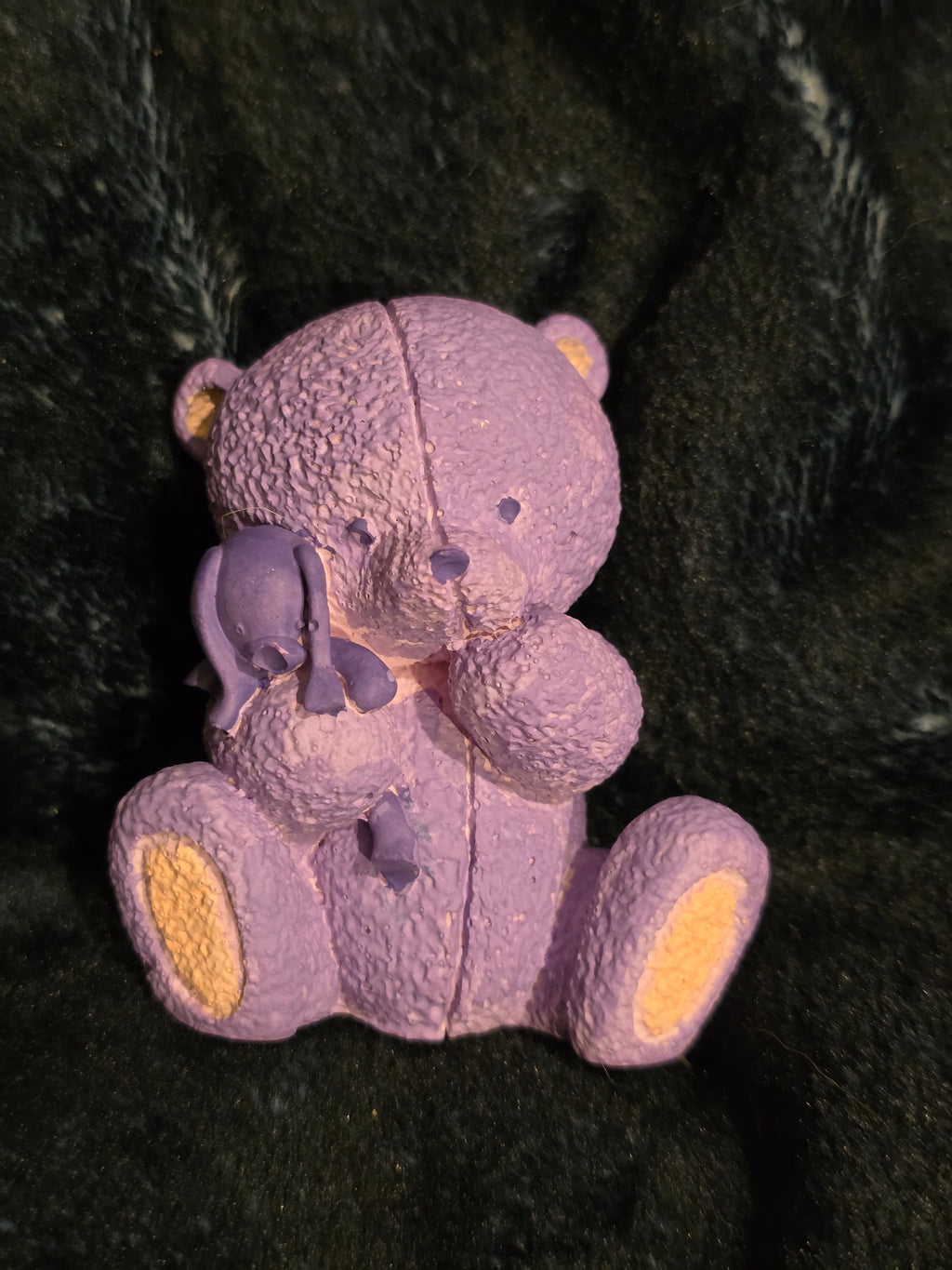 Purple teddy ornament