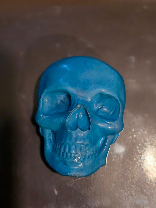 Blue skull magnet