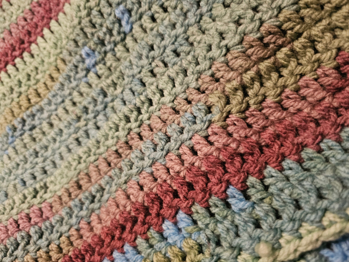 Multicoloured handmade shawl