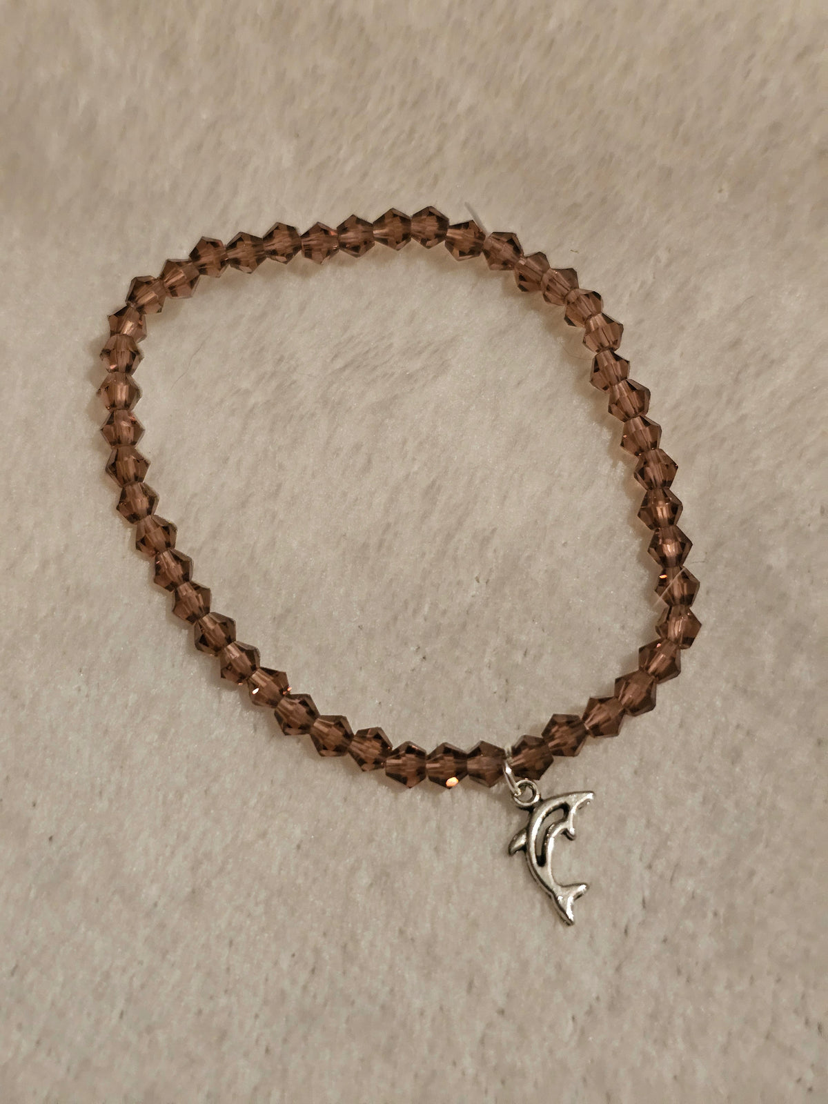 Glass faceted bracelet