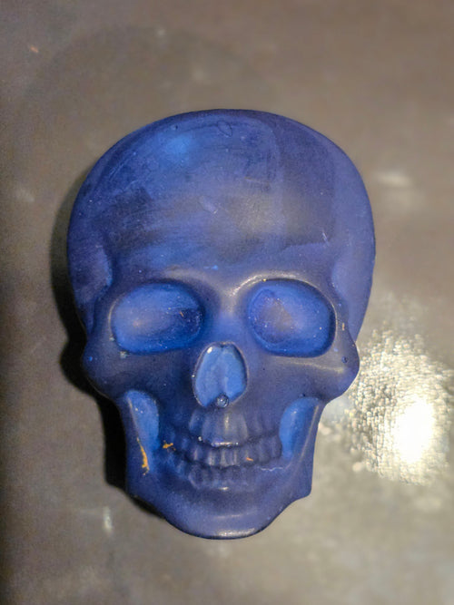 Blue skull magnet
