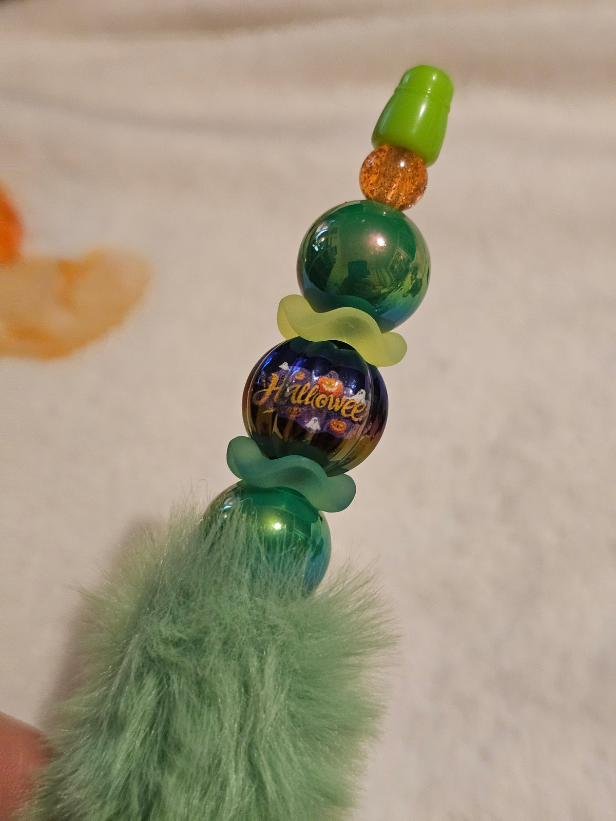 Green halloween pen