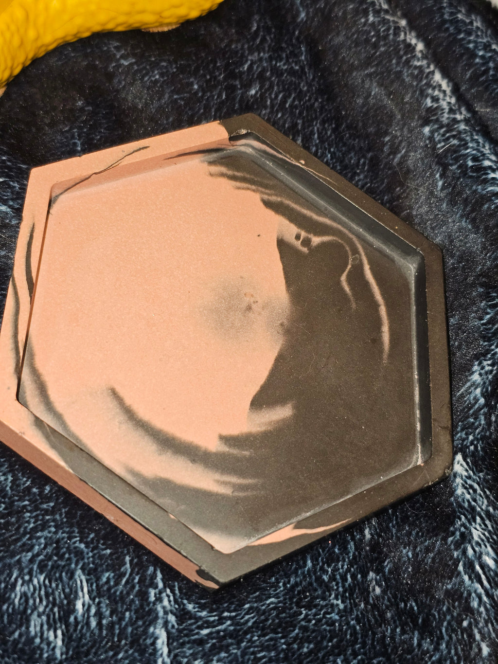 Hexagon shaped coaster