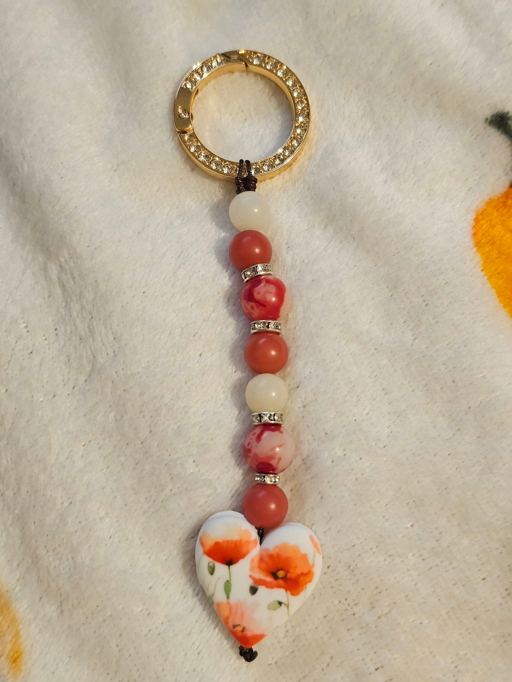 Lest we forget keychain with bodhi beads