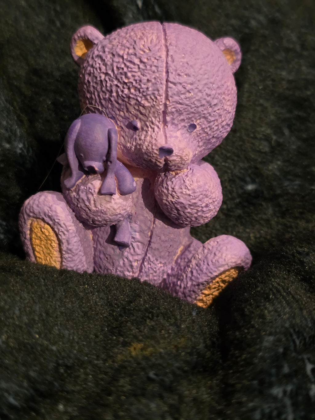 Purple teddy ornament