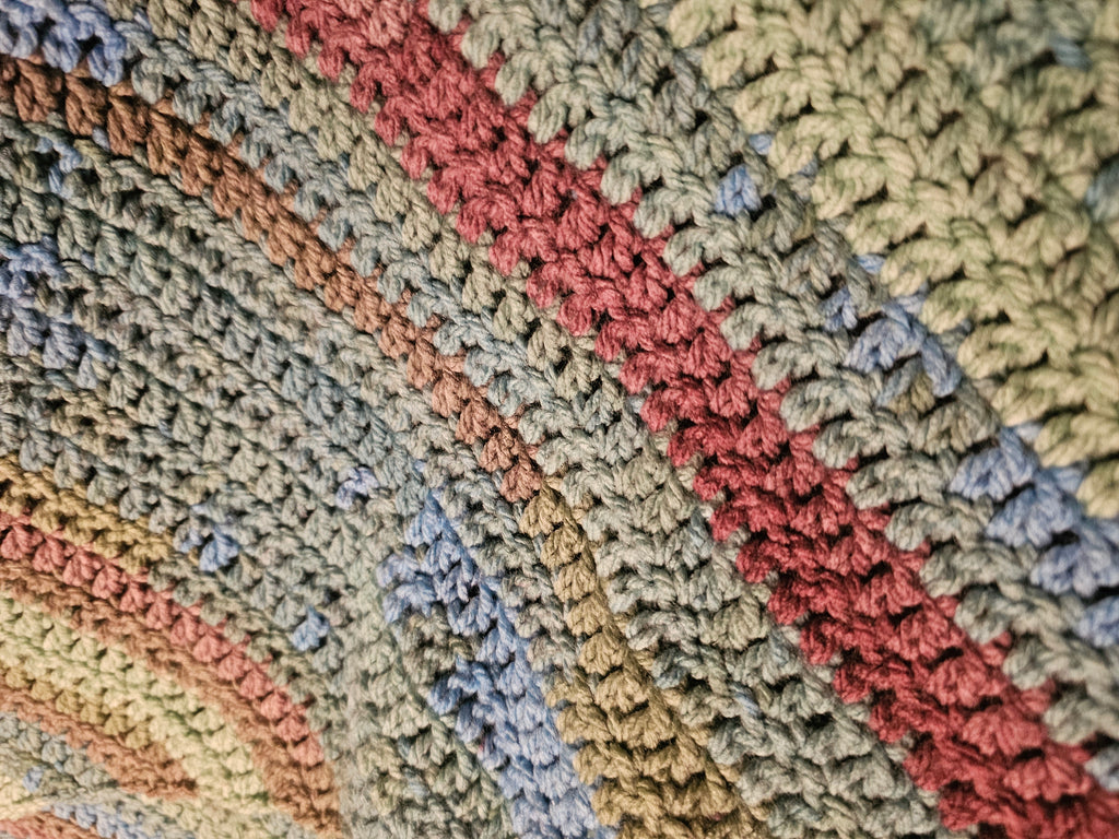 Multicoloured handmade shawl
