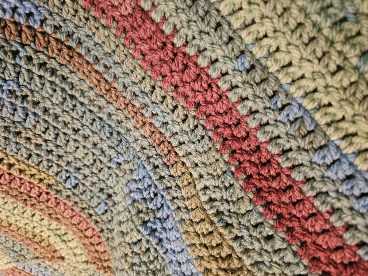 Multicoloured handmade shawl