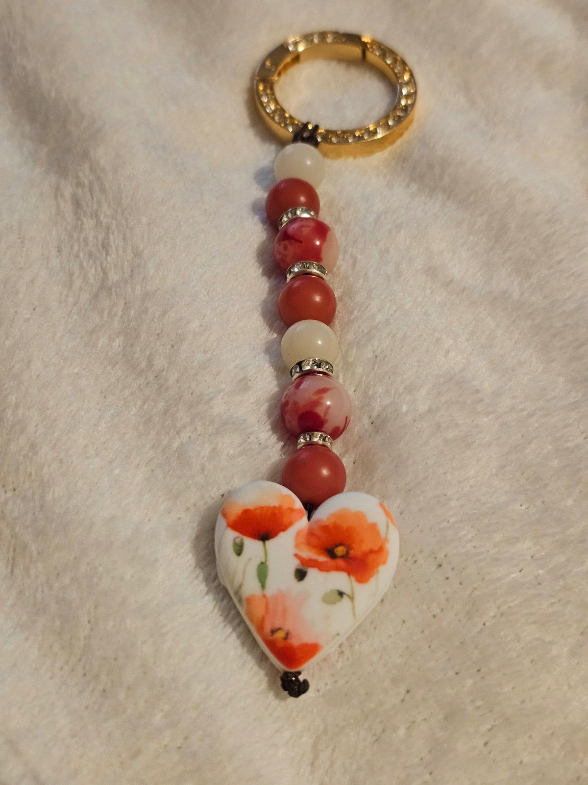 Lest we forget keychain with bodhi beads