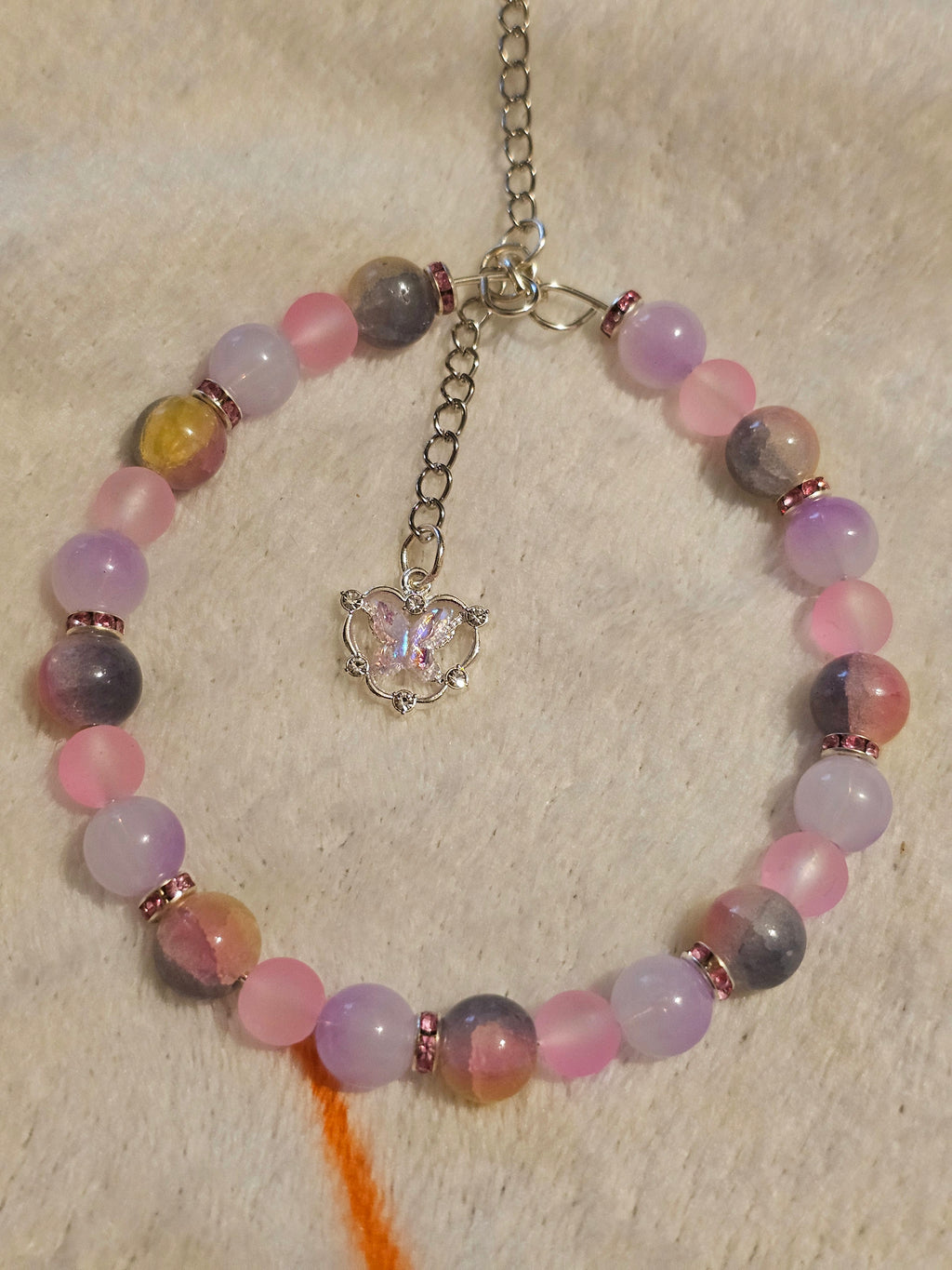 Pretty pink sun catcher or car hanger